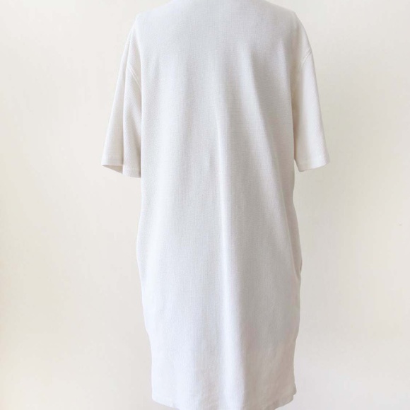 Helmut Lang Waffle Knit Polo Dress S Minimalist Off White - Picture 6 of 7
